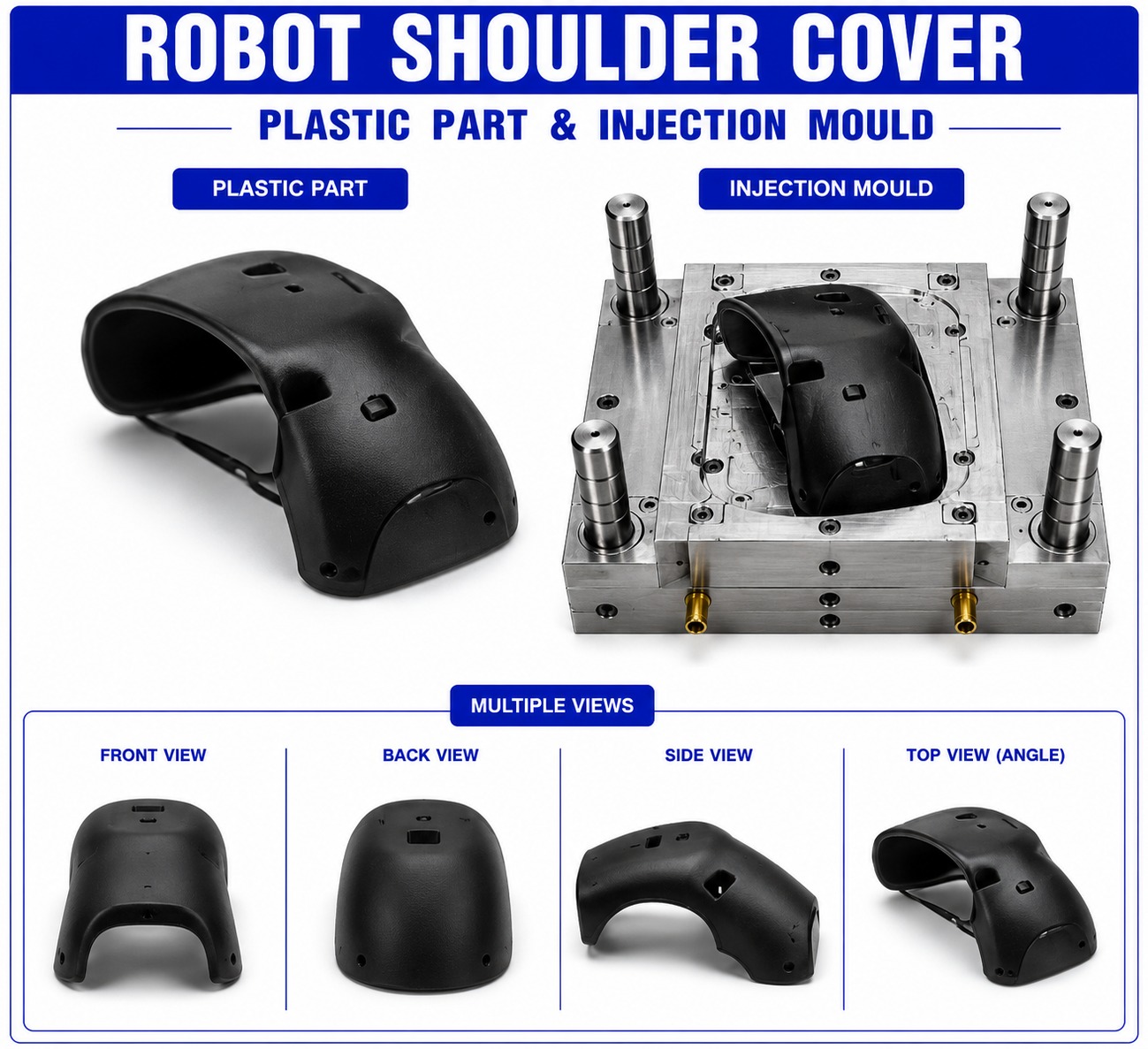 Robot Plastic Shoulder Cover Mould and Moulding Services
